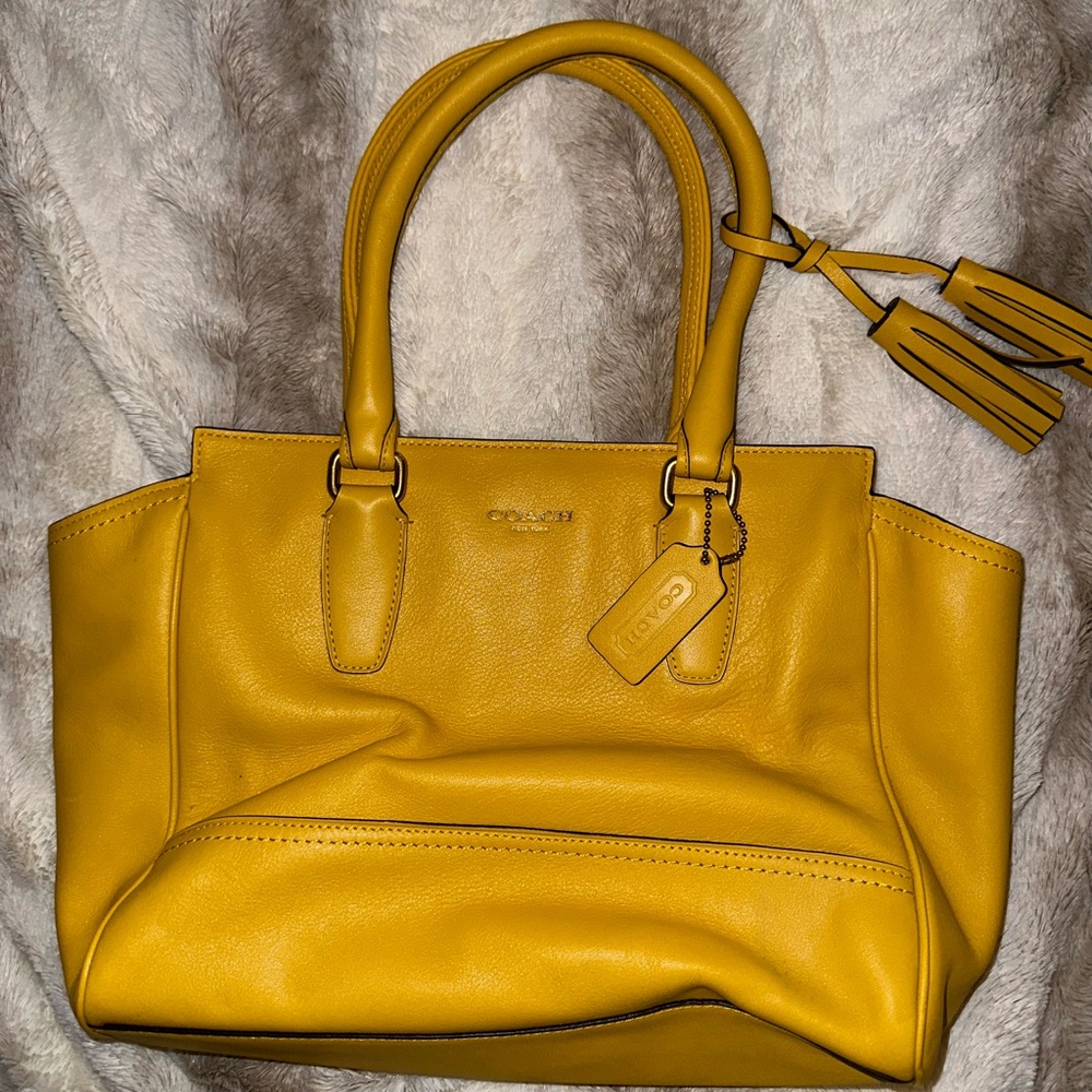 Yellow Coach Handbag